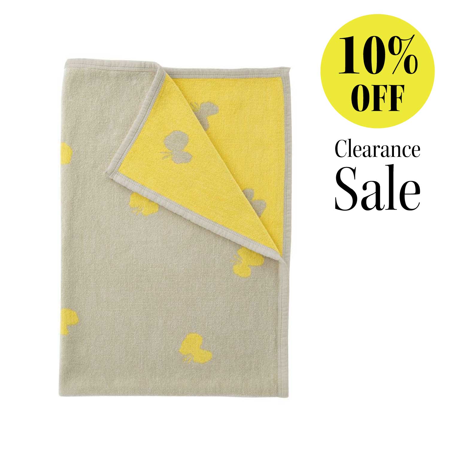 ハーフブランケット | シュニールコットン | CHOUCHO | オリーブ/イエロー