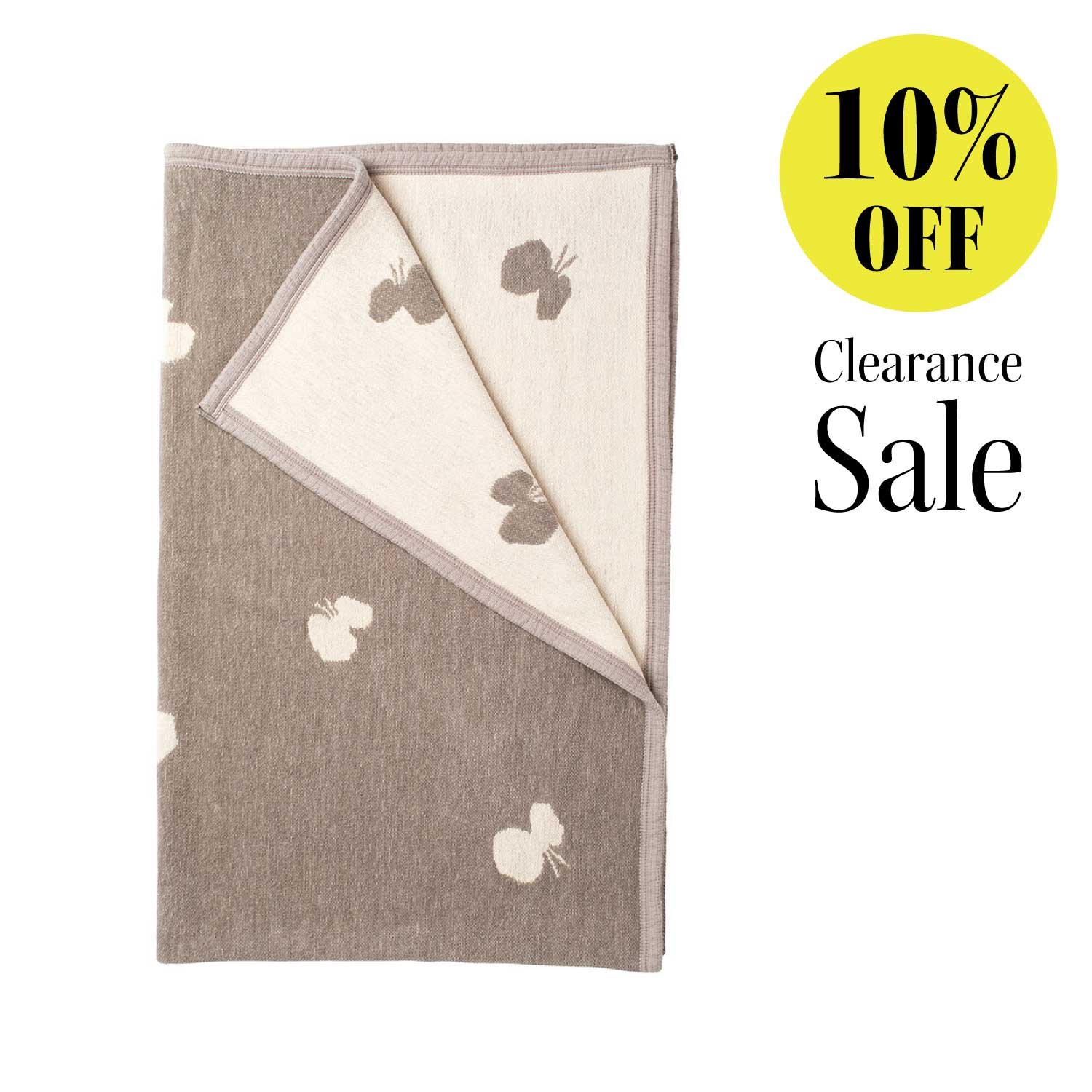 ハーフブランケット | シュニールコットン | CHOUCHO | グレー/ホワイト