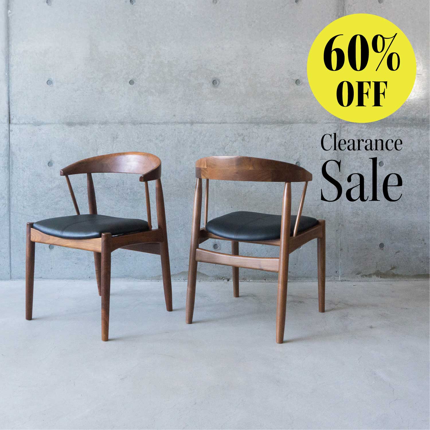 AREN Chair | 2脚セット | ウォールナット