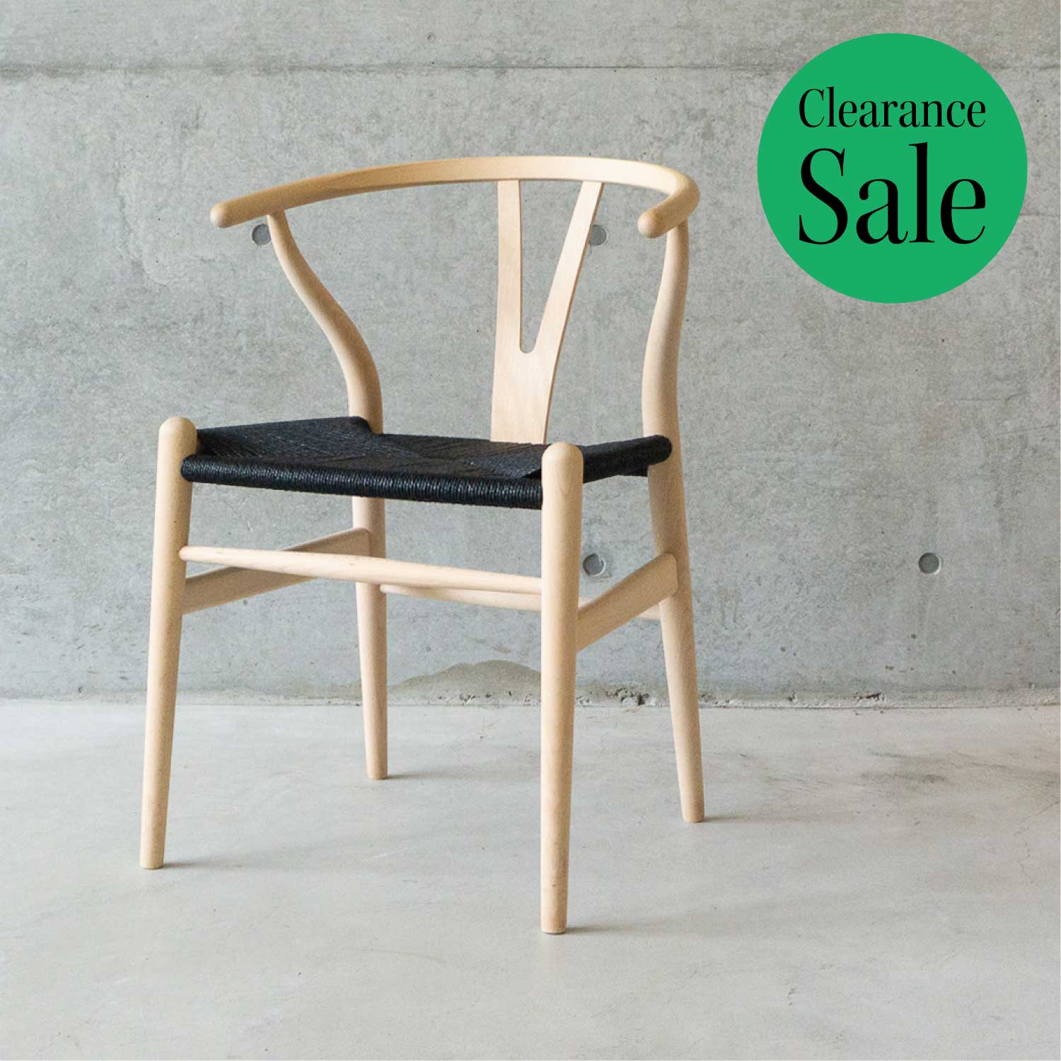 CH24 | ビーチ材 | ソープフィニッシュ | ブラックペーパーコード