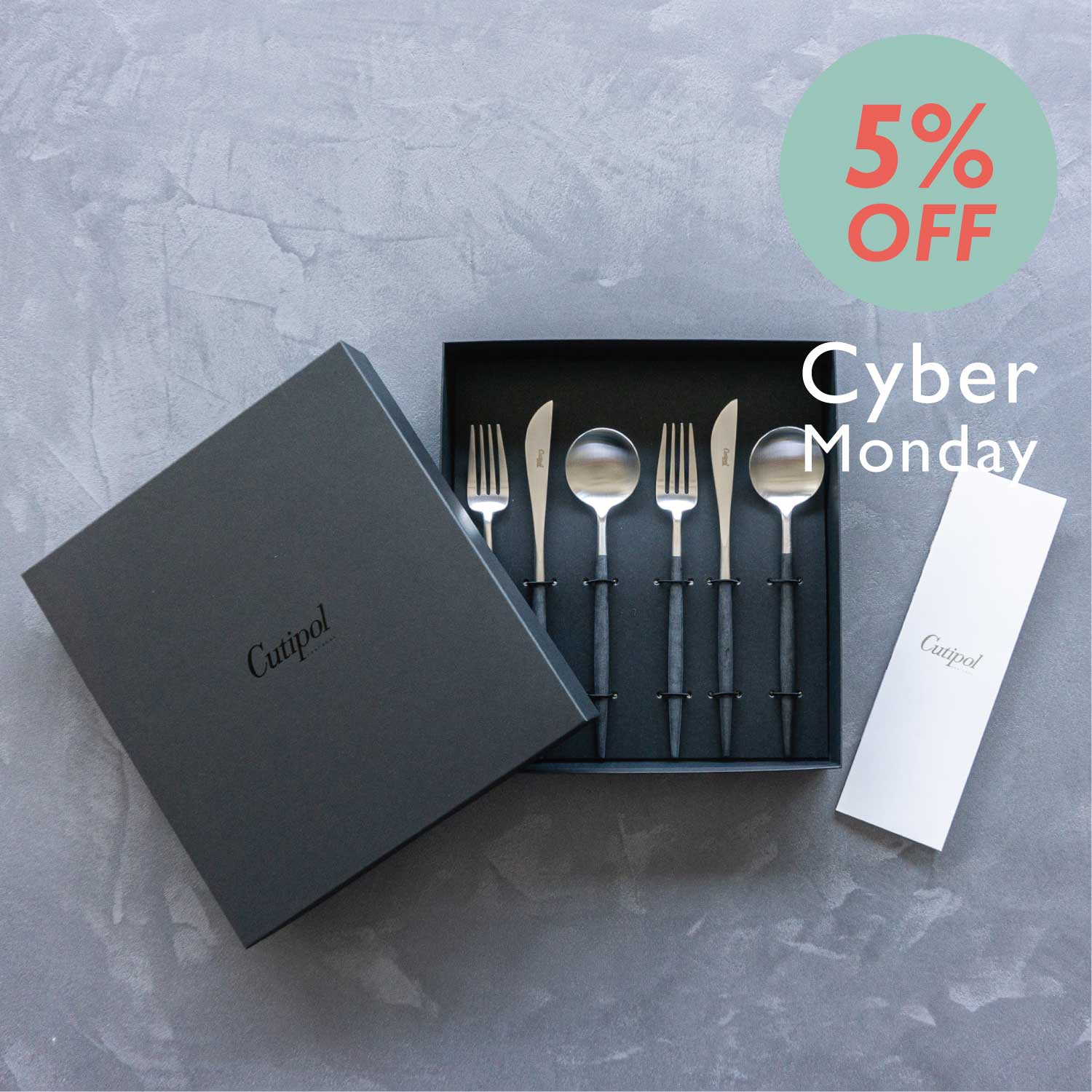 GOA ディナー ブラックシルバー 6本セット