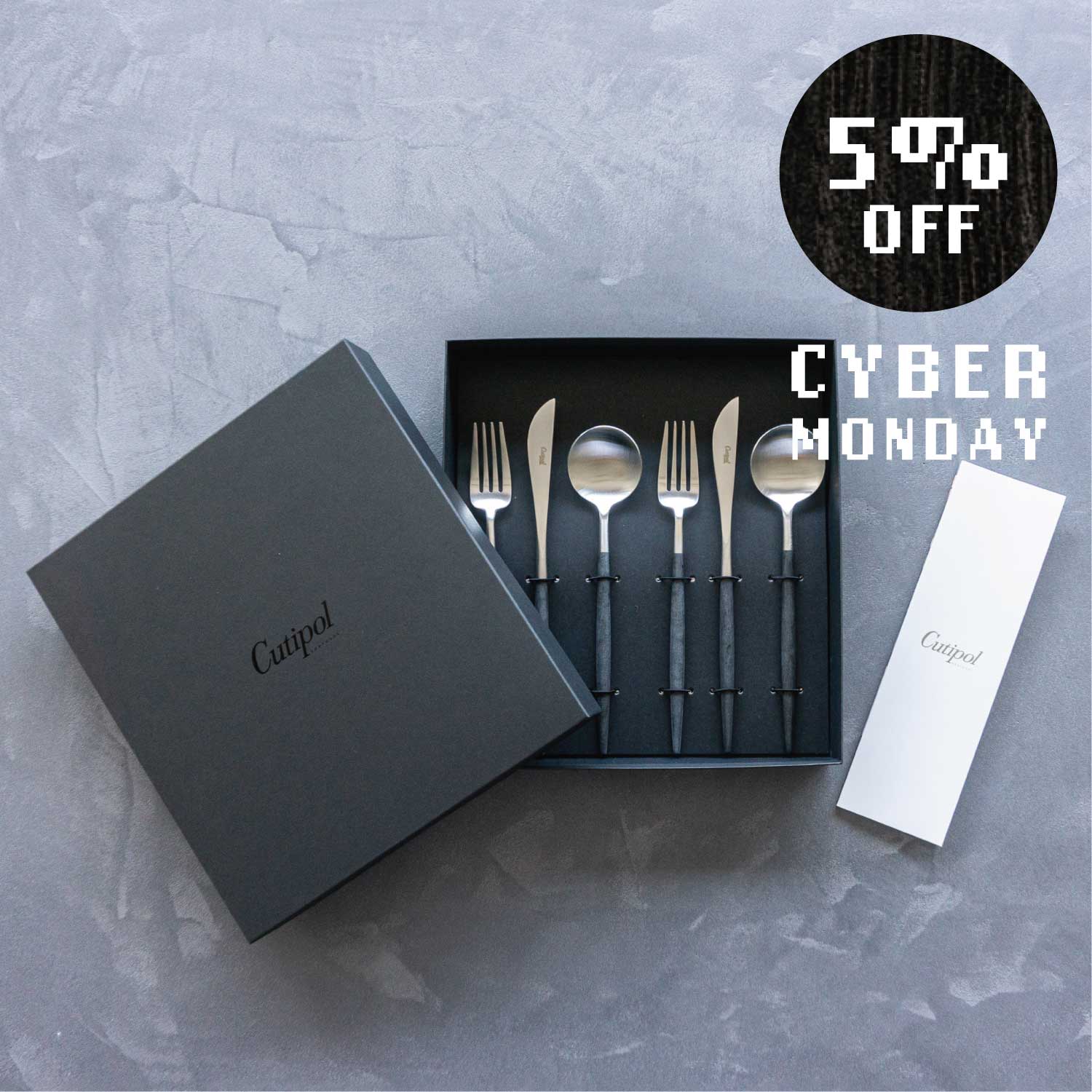 GOA ディナー ブラックシルバー 6本セット